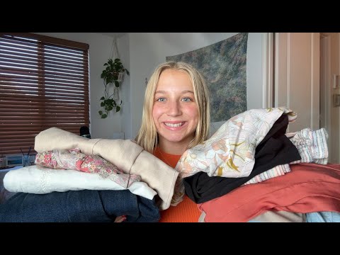 ASMR: Huge Thrift Haul + Tingly Fabric Scratching 🛍️😛