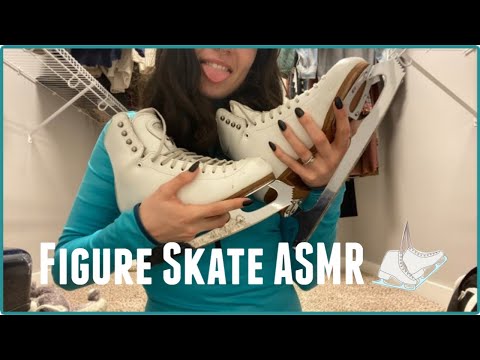 ASMR | figure skate tapping and scratching | TINGLY