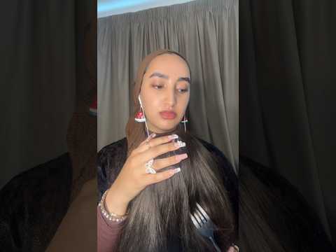 Scratching your scalp with a fork #asmr #shorts #relaxing #headmassage #scalpscratching
