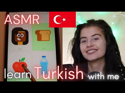 ASMR learn TURKISH with Duolingo / Turkish 🇹🇷 for ABSOLUTE BEGINNERS (whispered) to make you sleepy