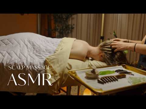 Real Client Scalp Massage to Put You to Sleep 😴 [No Talking] [With and Without Rain Sounds]