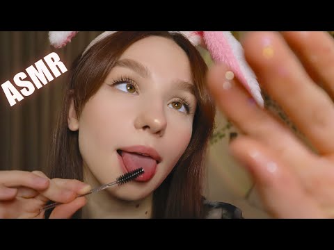 АСМР МАКИЯЖ СЛЮНКОЙ | ASMR SPIT PAINTING