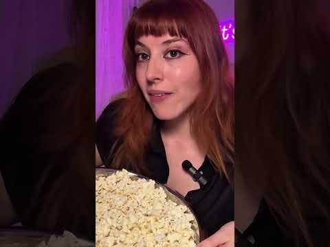 Do you like popcorn ? #popcorneating #mukbangasmr #eatingasmr #mouthnoises