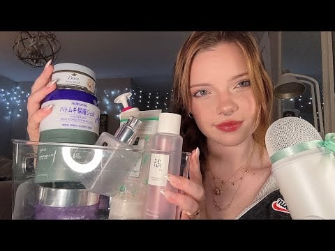 ASMR Favorite Summer Skincare 🍉 | Tapping, Scratching + Whisper Rambles