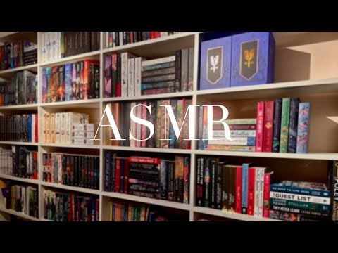 ASMR Bookshelf Tour | Lofi Book Tapping & Scratching, Lots of Whispering