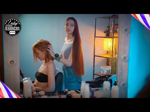 ASMR Hair and Shoulders Massage by Barber Lady Sandra