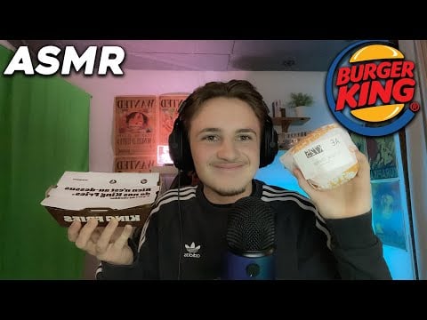 ASMR - Dégustation d'un BURGER KING (pétage de bide)
