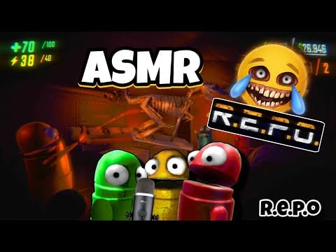 ASMR Français sur R.E.P.O • CHUCHOTEMENT PUISSANT ET SON DE CLAVIER(ce jeu est flippant mais drôle😭)