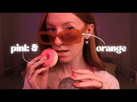 ASMR | Whispering with random orange & pink triggers 🧡🩷