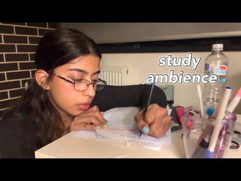 Library Ambience ASMR 📝 pov study with a friend (stationary sounds)