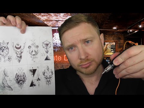 ASMR - Tattoo Artist Roleplay (Consultation and Illustration)