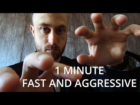 ASMR - 1 Minute Hand Movements - Fast and Aggressive