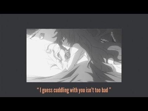 asmr Tsundere girlfriend cuddles with you [breathing]