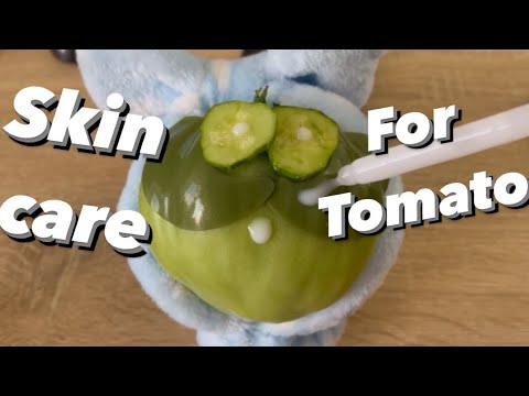 Asmr skin care for tomato 🍅