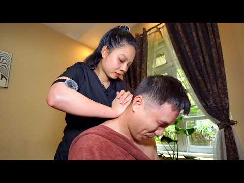 ASMR: INTENSE Back Neck Shoulder Massage by Expert Hands ERASE Your Pain!