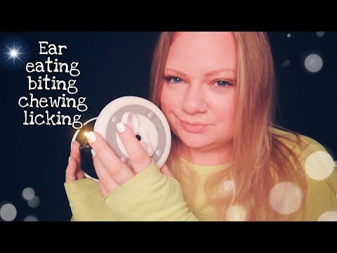 ASMR 🎧 3Dio Ear Eating|Biting|Chewing|Licking (No talking)