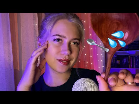 ASMR big spoon 🥄🪵 #asmr #asmrminuha
