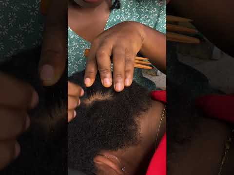 Gently combing and greasing your hair plus gum sounds
