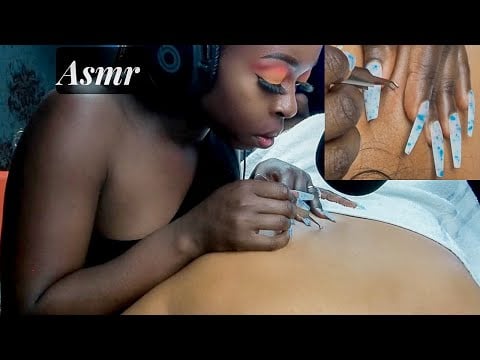 ASMR Super Attentive  BACK NITPICKING & Scratching tingles ~ soft whispers 💭