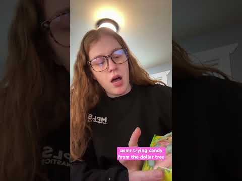 ASMR trying dollar tree candy #asmr #eatingsounds #asmrtriggers #whisper #mukbang