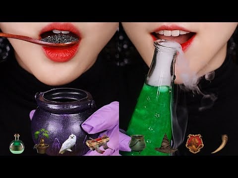 HARRY POTTER FOOD CHALLENGE 🧙 EMOJI MUKBANG ASMR TIKTOK EMOJI FOOD CHALLENGE #33