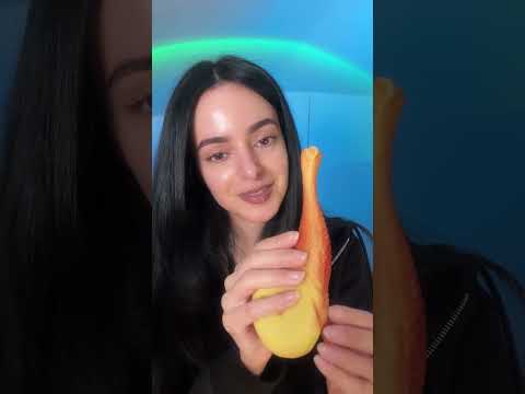The tingliest plastic chicken leg 😂 #asmr #sleep