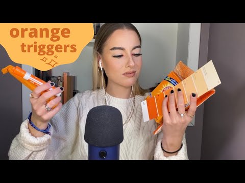 ASMR | orange themed triggers for sleep & relaxation