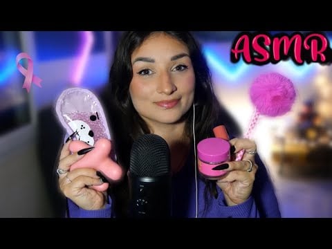 ASMR QUE DES TRIGGERS ROSES 🌸