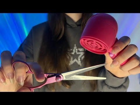 ASMR Lo-fi Hair cut and hair style | hair brushing | blow dry | no talking | no tapping 