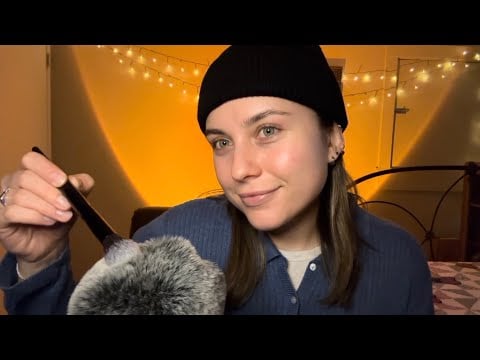 ASMR | Q & A 💙✨ with mic brushing on different mic covers!