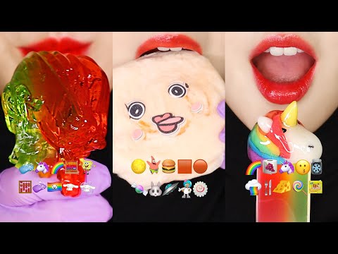 9MINUTES VERTICAL EMOJI MUKBANG CRUNCH MARSHMALLOW, WAX CANDY HONEY JELLY ETC 🍔