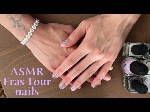 ASMR 🌙 Eras Tour nails - Speak Now era manicure (no talking)