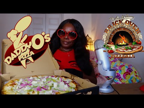 Chicken Brick Oven Pizza DADDYO's ASMR Eating Sounds