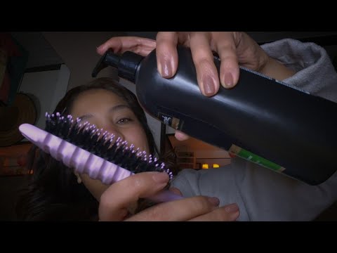ASMR Esfoliação Profunda do Couro cabeludo com oleosidade e coceira: Massagens, esfoliante, lavagem🌙