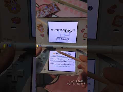ASMR Decorate my NDS - Nintendo Dsi with Stickers💖sambil menunggu buka~ Cooking Mama~ #asmr #nds