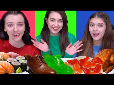 Real Food vs Gummy ASMR Challenge: Epic Eating Compilation 🎉