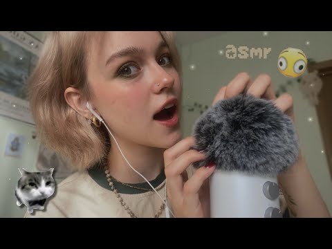 АСМР ~ пушистый массаж ушек & звуки рта ‧₊˚🖇️✩ ₊˚🎧⊹♡