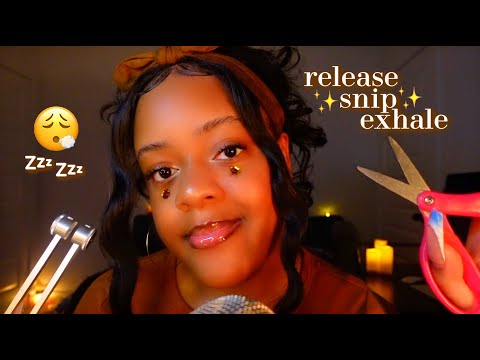 ASMR Haircut to Cut Off Bad Energy 💇‍♀️✨(Scissors + Whispers for Sleep ✂️)