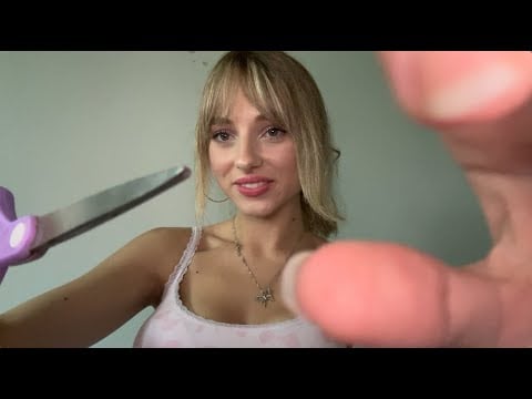 ASMR fast plucking & snipping negative energy lofi 🤍🎀