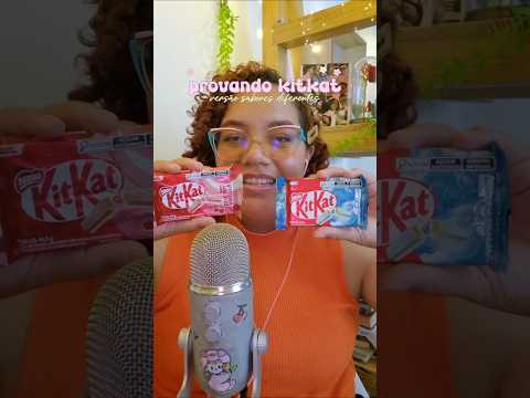 provando novos sabores de kitkat 🤩 #asmr #asmreating #asmreatingsounds #asmrfood #asmrfoodsounds