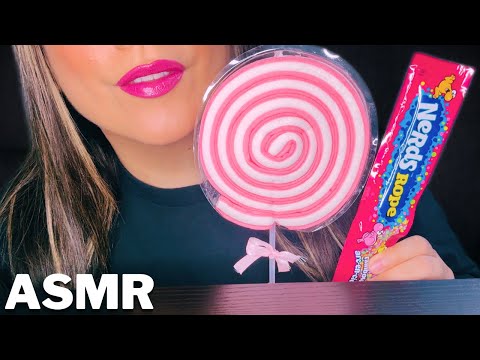 ASMR Candy Marshmallow Lollipop & Nerds Rope | Sweet Chewy Sounds 🍭