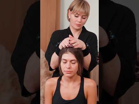 ASMR relaxing neck and facial massage for girl Lilia #asmrmassage