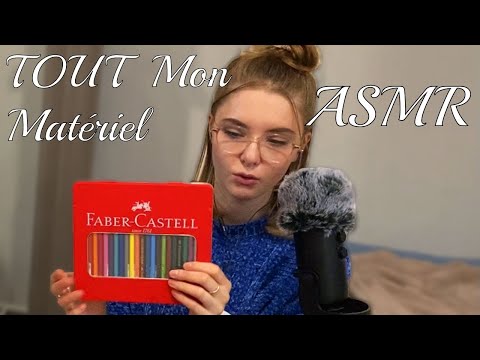 [ASMR FR] Je Vous Montre TOUT Mon Matériel De Dessin (J'ai Honte y'en a Trop)