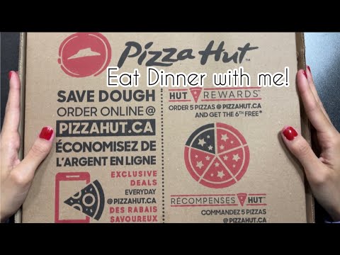 ASMR Eat Dinner With Me! - Pizza Hut 🍕 And Drinking a Soda!