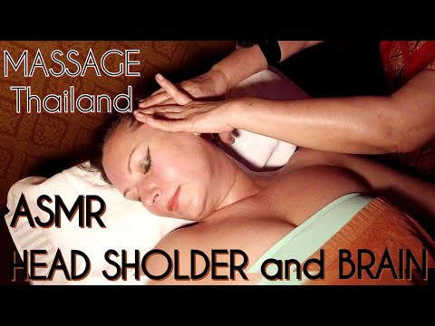 ASMR Head, shoulder and brain massage Thailand