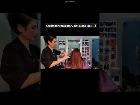 Hair salon ASMR visual and hearing activation #Magic straight, break the strong curly chain to make