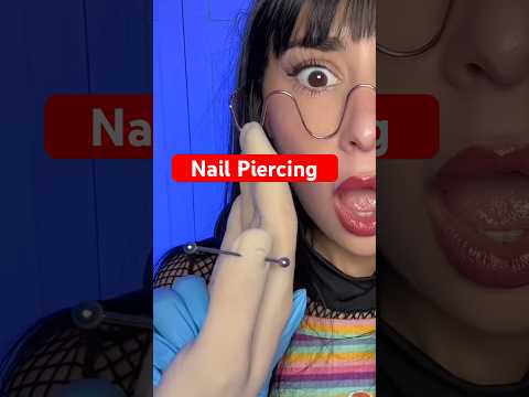 ASMR girl gives you a strange nail piercing #asmr #shorts #comedy
