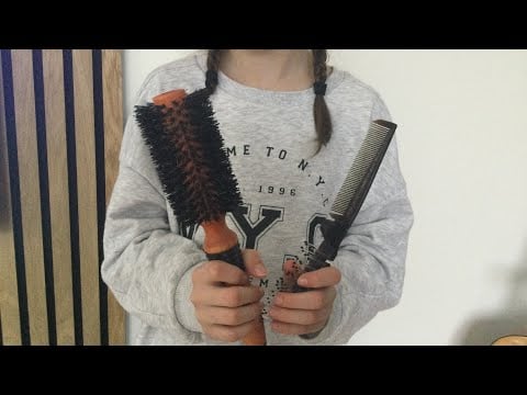 ASMR brushing and combing your hair