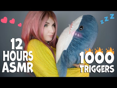 ASMR 🤤🔒 1000 TRIGGERS in 12  HOURS  🌙😵 АСМР 1000 ТРИГГЕРОВ за 12 ЧАСОВ