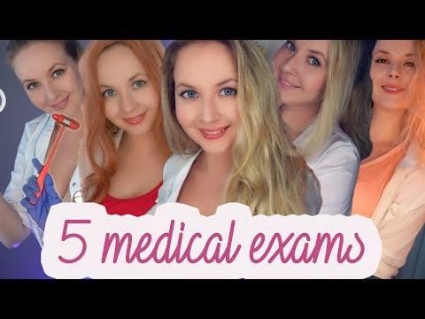 ASMR 5 in 1: 5 doctors in one visit 👩‍⚕️ 5 fast medical exams 🩺